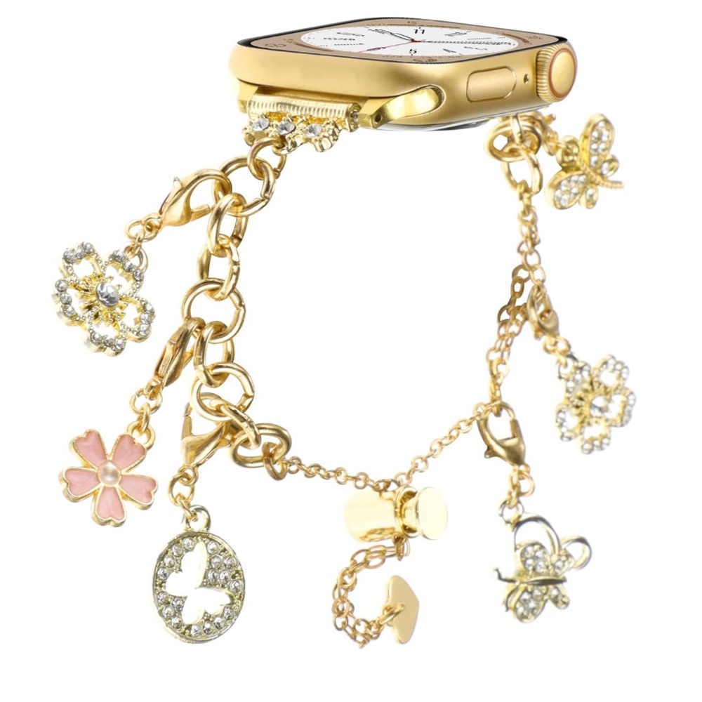 NEW Gold Apple Watch Band with Charms